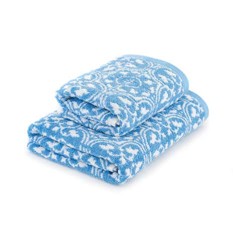 Cornflower Blue Tiles Towel