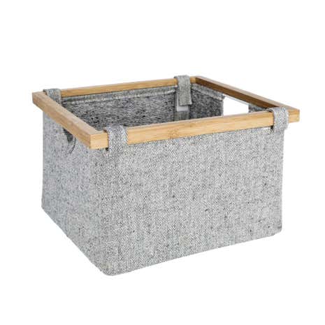Elements Grey Bamboo Basket