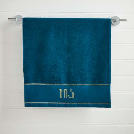 HIS Teal Hand Towel