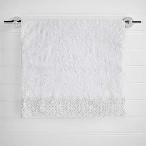 Maison White Lace Hand Towel