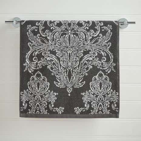 Versailles Charcoal Towel