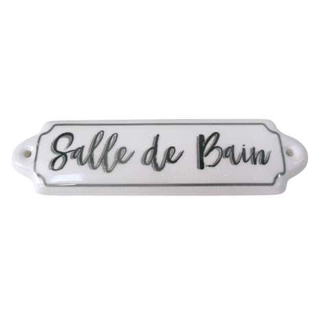 White Salle De Bain Ceramic Plaque