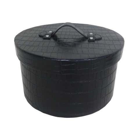5A Fifth Avenue Mock Croc Black Storage Box