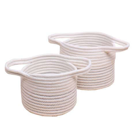 Cream Rope Basket