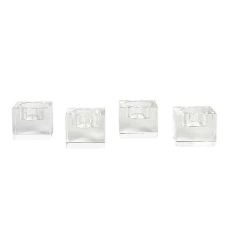 5A Fifth Avenue Pack of 4 Glass Tea Light Holders