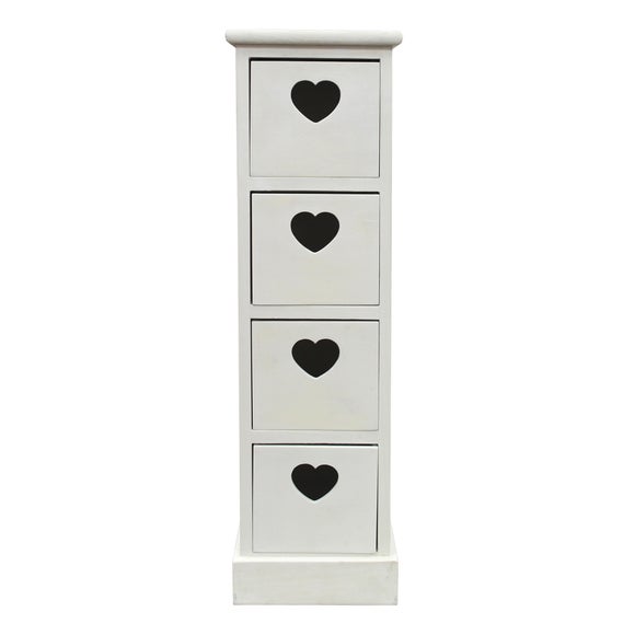 Wooden Tower with Heart Drawers