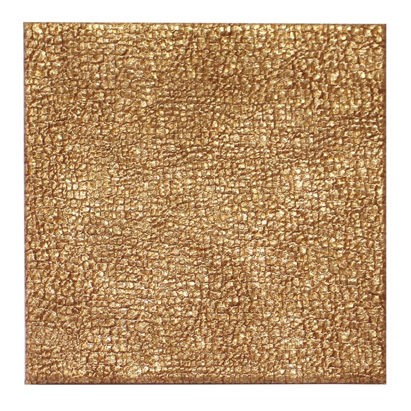 Pack of 4 Faux Leather Gold Coasters
