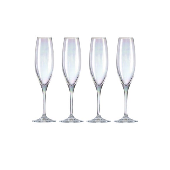 Pack of 4 Lustre Champagne Flutes