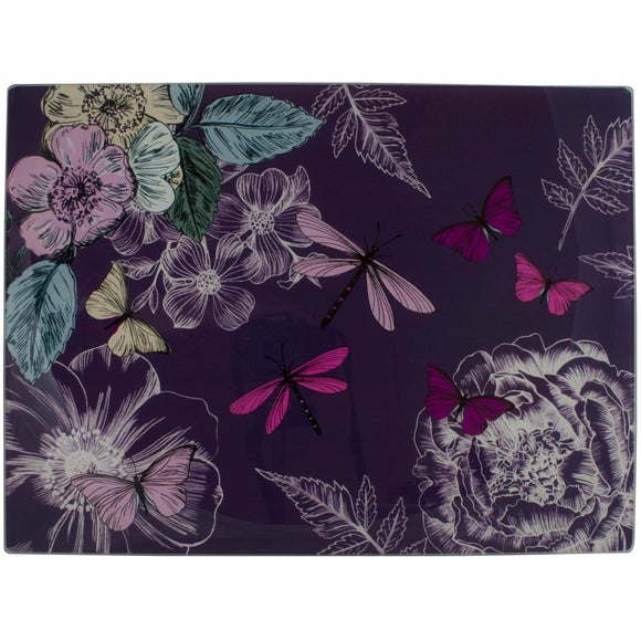 Autumn Floral Glass Worktop Saver