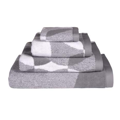 Lindsey Lang Granite Grey Leaf Towel