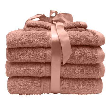 6 Piece Blush Pink Towel Bale