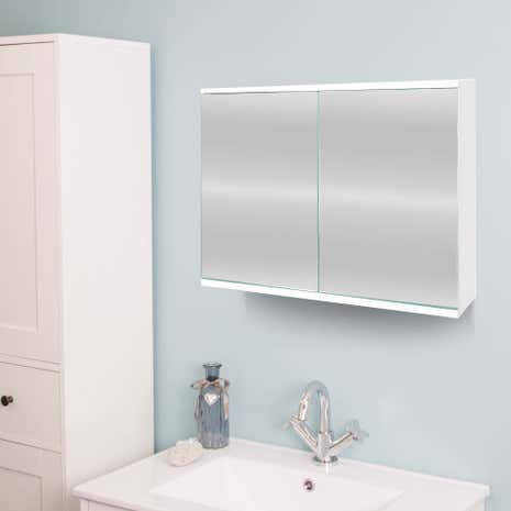 Simplicity Mirrored Double Cabinet