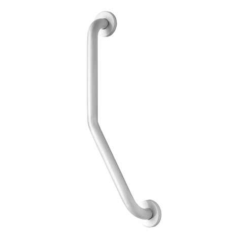 White 60cm Angled Grab Bar