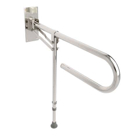 Chrome Fold Away Hand Rail with Leg
