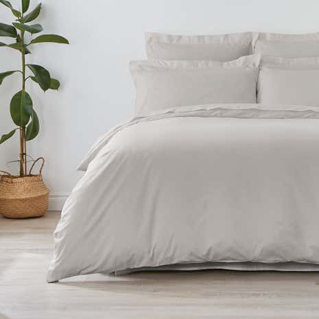 Non Iron Plain Dye Silver Duvet Cover Dunelm Non Iron Plain Dye Silver Duvet Cover