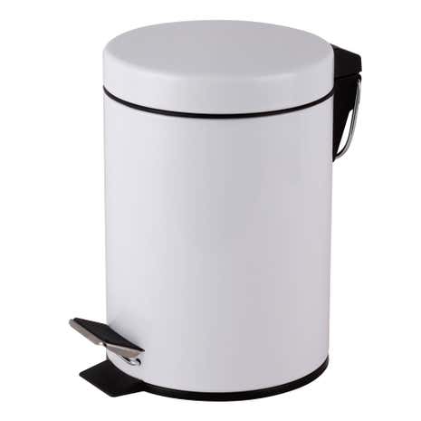 Essentials 3 Litre White Pedal Bin
