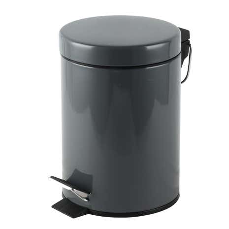 Essentials 3 Litre Charcoal Pedal Bin
