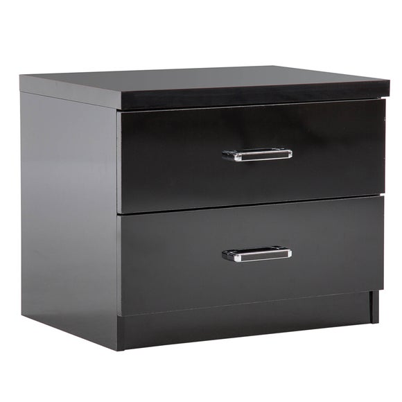 dunelm black bedside table