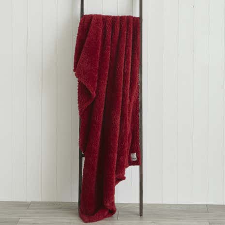 Teddy Bear Red Throw | Dunelm