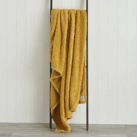 Teddy Bear Ochre Throw | Dunelm