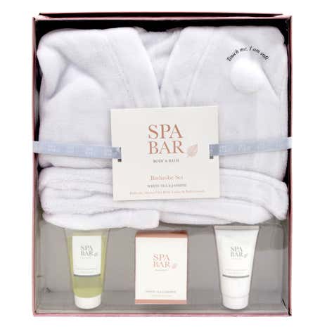 Spa Bar Bathrobe and Toiletries