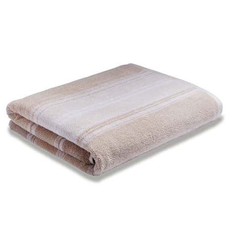 Bianca Cotton Natural Ombre Stripe Towel