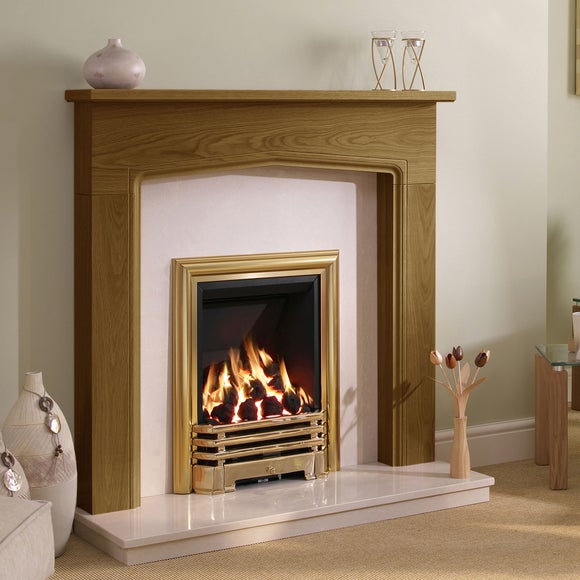 Tudor Warm Oak Mahogany Surround