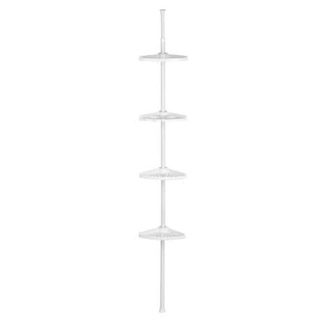 White Corner Shelf Unit With 4 Shelves