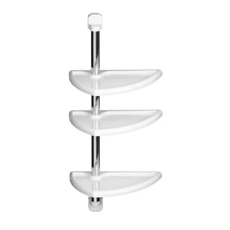 White Aluminium Wall Mountable Shelf Unit