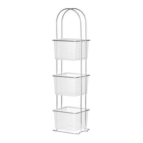 White and Chrome 3 Tier Storage Unit