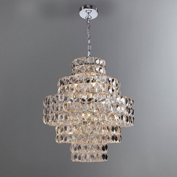 Clares Chrome 5 Tier Ceiling Fitting