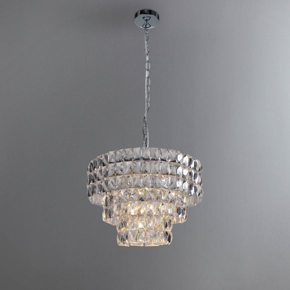 Clares Chrome 3 Tier Ceiling Fitting