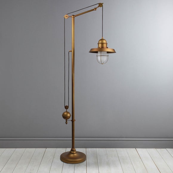 Lipa Gold Rise and Fall Floor Lamp