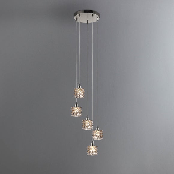 Jaimee Smoke 5 Light Cluster Fitting