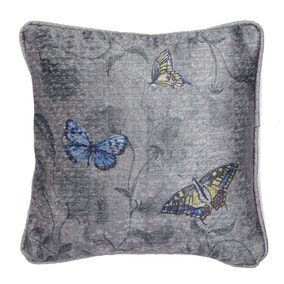 Harris & Hatherly by Jane Abbott Small Butterfly and Sweetpea Cushion