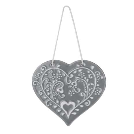 Jan Constantine Love Birds Grey Plaque