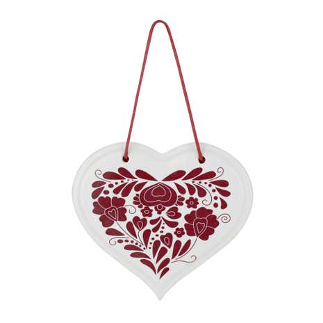 Jan Constantine Classic Heart Red Ceramic Plaque