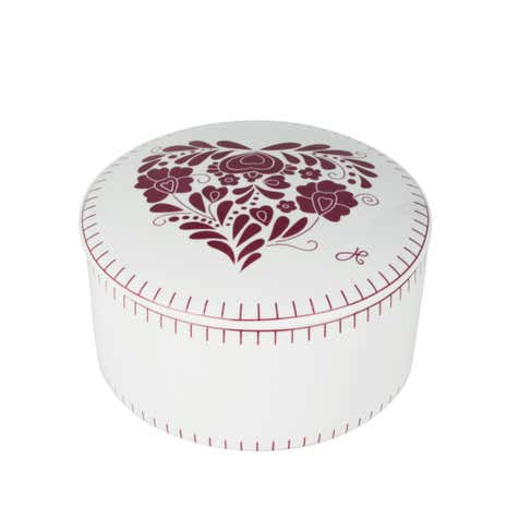 Jan Constantine Classic Heart Ceramic Red Trinket Pot