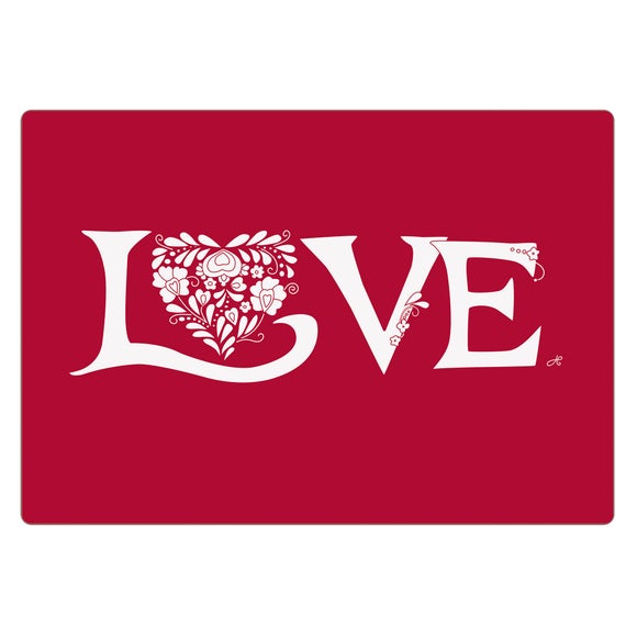 Jan Constantine Pack of 4 Red Love Placemats