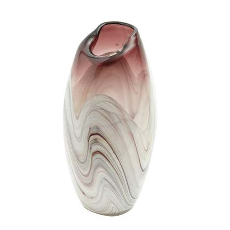 5A Fifth Avenue Plum Marble effect Studio Glass Vase
