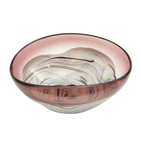 5A Fifth Avenue Plum Marble effect Studio Glass Bowl