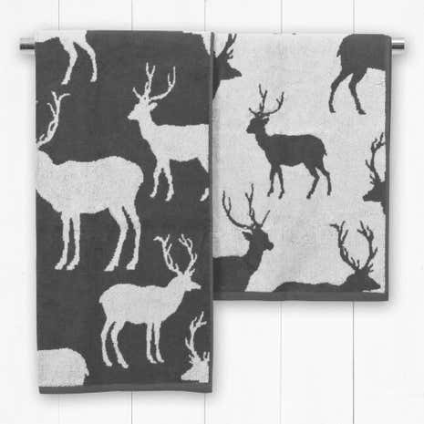Grey Stag Bath Sheet