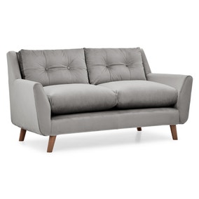 2 Seater Sofas Small Dunelm Halston Grey Velvet 2 Seater