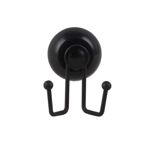 Wire Suction Double Hook Black