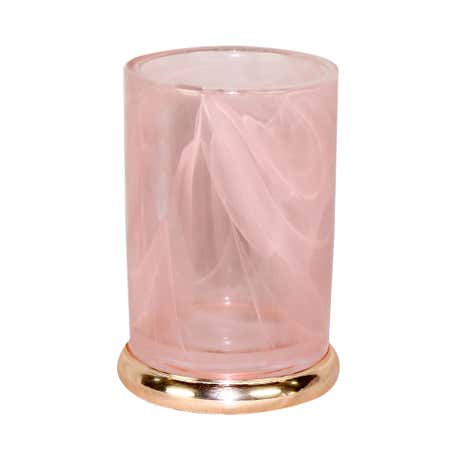 5A Fifth Avenue Pink Marble Effect Glass Tumbler