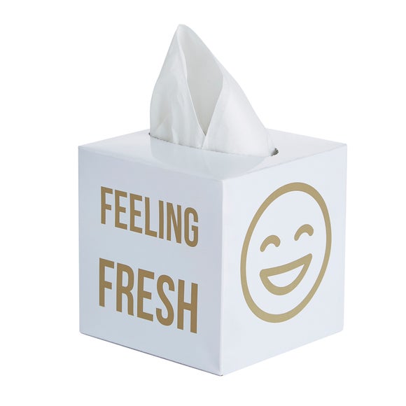 Emoji White Tissue Box