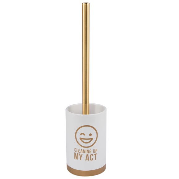 Emoji White Toilet Brush