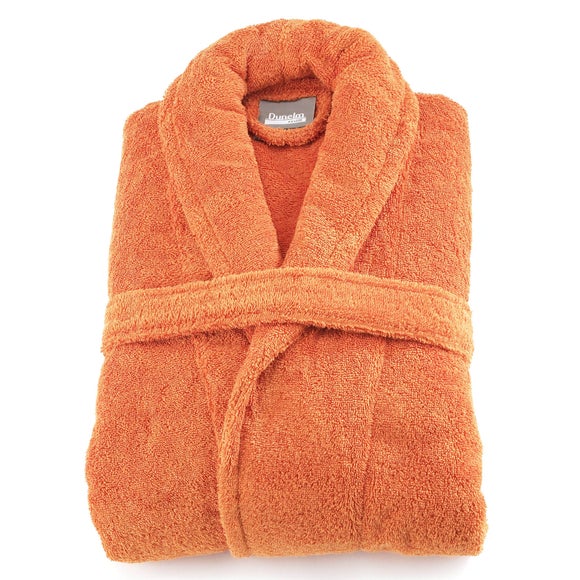 Egyptian Cotton Burnt Orange Dressing Gown
