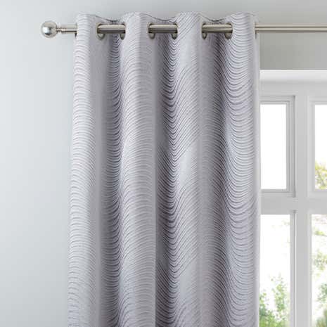 5A Fifth Avenue Fulton Grey Eyelet Curtains