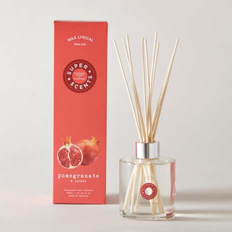 Wax Lyrical Superscents Collection Pomegranate and Lychee 200ml Reed Diffuser